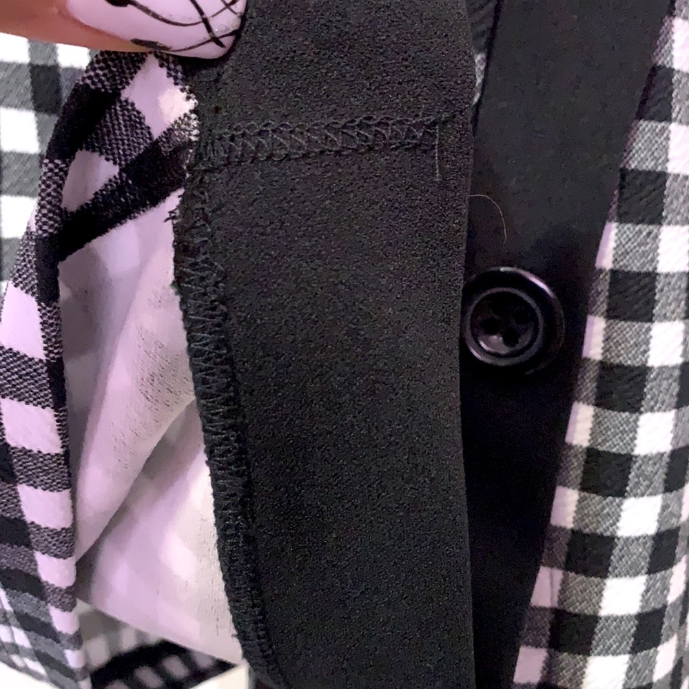 ❌DONATED❌Black White Gingham Paper Bag High Waist Tie Belt Skirt - Picture 9 of 12